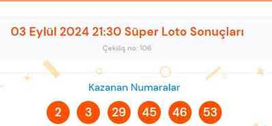 Süper Loto sonuçları açıklandı! 3 Eylül Süper Loto kazanan numaralar neler? Süper Loto sonuçlarına ne zaman, nereden bakılır?