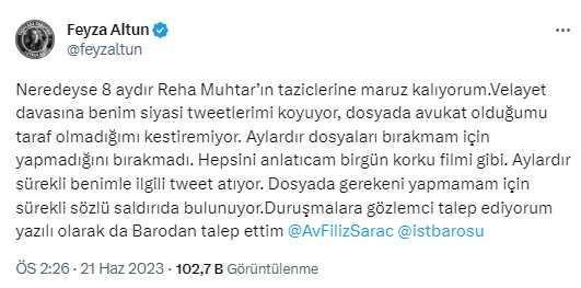 Feza Altun isyan etti: Aylardır Reha Muhtar'ın tacizine uğruyorum