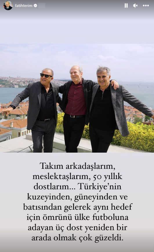 Dev final öncesi eski dostlar buluştu! Fatih Terim'in paylaşımına yazdığı not futbolseverleri duygulandırdı