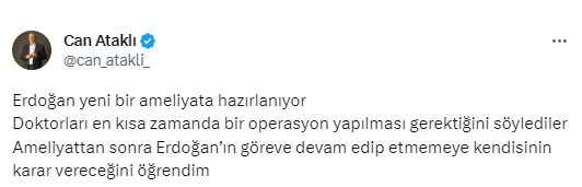 Ameliyat olacağı öne sürülmüştü! Cumhurbaşkanı Erdoğan'ın sağlık durumuyla ilgili iddialar yalanlandı