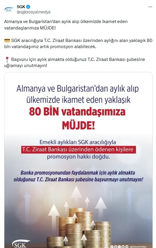 SGK'dan müjde! Artık o emekliler de promosyon alacak