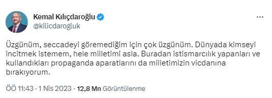 Kılıçdaroğlu'nun seccadeye ayakkabı ile basmasına bir tepki de Destici'den: Bu milletin inancından nasibini almamış