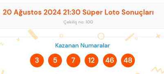Süper Loto sonuçları açıklandı! 20 Ağustos Süper Loto kazanan numaralar neler? Süper Loto sonuçlarına ne zaman, nereden bakılır?