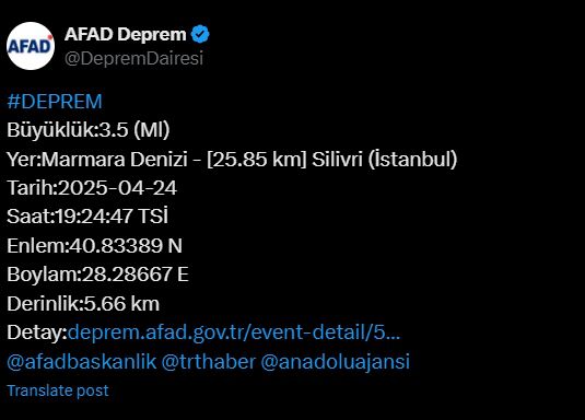 İstanbul'da deprem mi oldu SON DAKİKA?