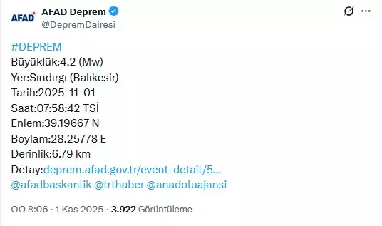 Sındırgı beşik gibi! Güne korkutan depremle uyandılar