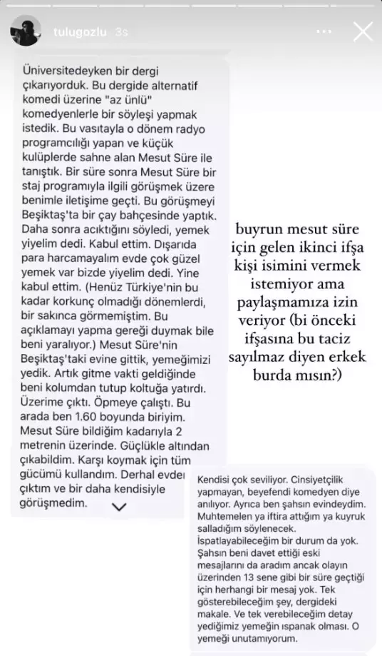 Ünlü komedyen Mesut Süre hakkında 'taciz' suçlaması