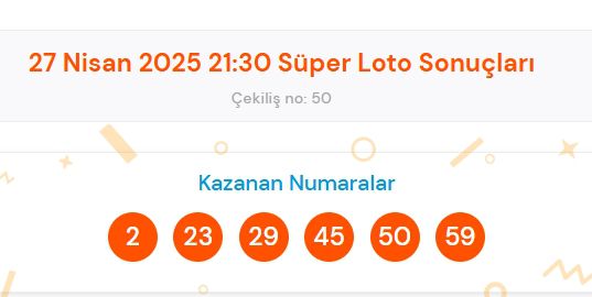 Süper Loto sonuçları açıklandı! 27 Nisan Pazar Süper Loto kazanan numaralar neler? Süper Loto sonuçlarına ne zaman, nereden bakılır?