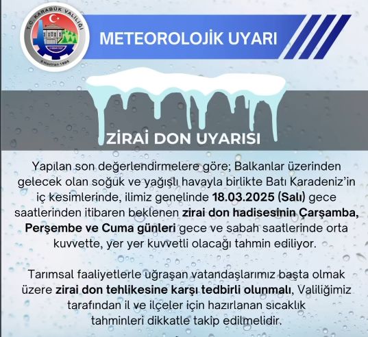 Karabük okullar tatil mi SON DAKİKA? 18 Mart Salı Karabük okul yok mu (Karabük Valiliği Açıklaması)!