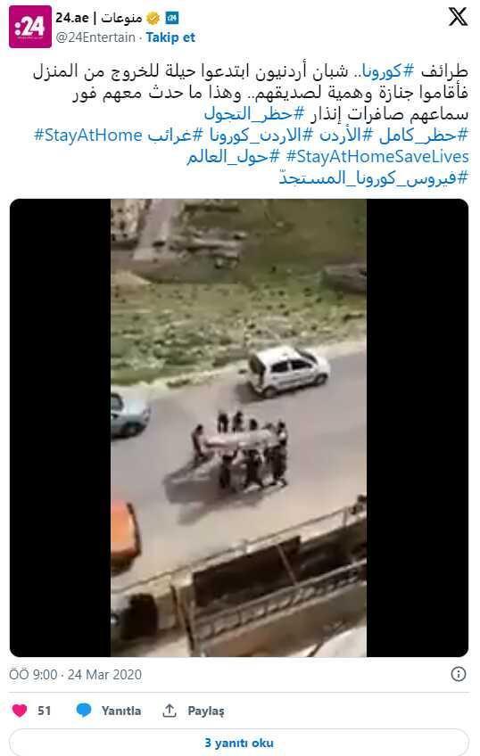 Videonun, Filistinlilerin sahte cenaze töreni düzenlediğini gösterdiği iddiası