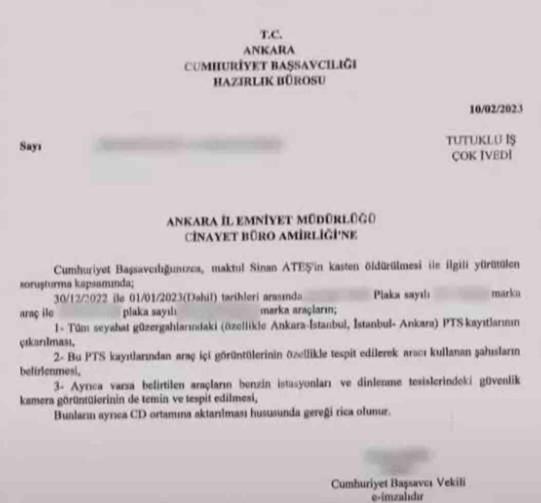 Sinan Ateş suikastıyla ilgili bomba iddia: Olcay Kılavuz hakkında şüpheli sıfatıyla işlem yapıldı