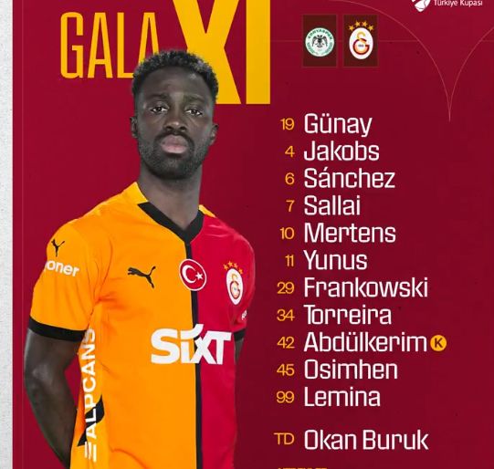 Barış Alper Yılmaz'ın Barış Alper Yılmaz neden yok, sakat mı, cezalı mı (Konyaspor GalataKonyaspor Galatasaray Maçında Neden Yok Olduğu Merak Ediliyor