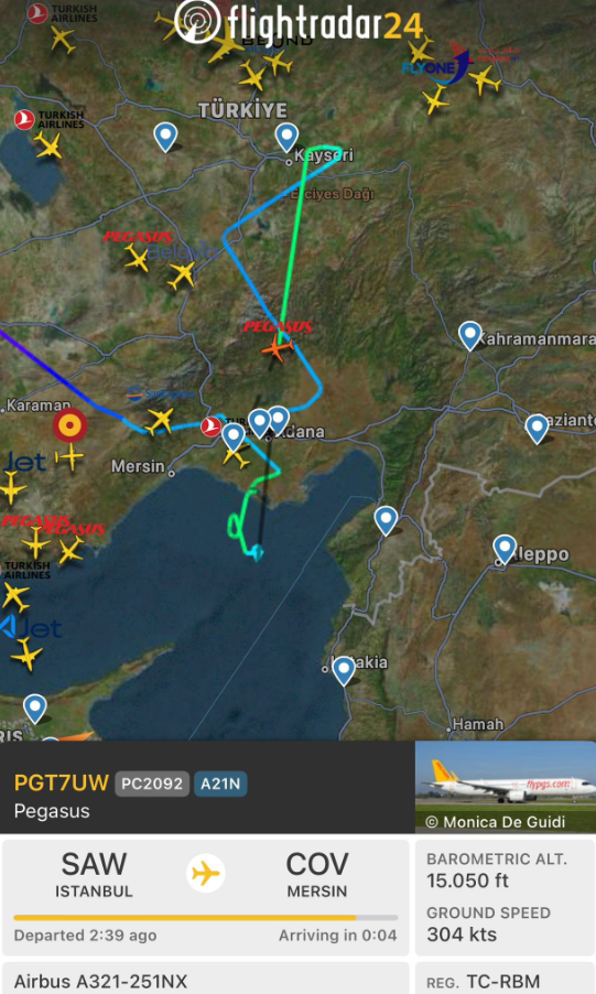 3 kez düşme tehlikesi geçiren uçak, Kayseri'ye zorunlu iniş yaptı