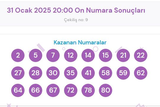 31 Ocak 2031 On Numara çekiliş sonuçları açıklandı! On Numara sonuçları saat kaçta?
