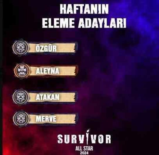 Survivor eleme adayları kim? 16 Mayıs Perşembe Survivor potada kimler var?