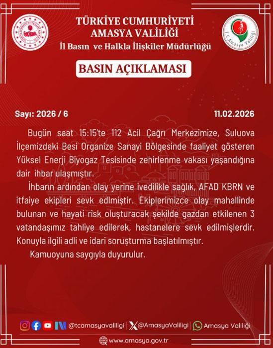 Amasya'daki biyogaz tesisinde büyük facia! 3 işçi hayatını kaybetti