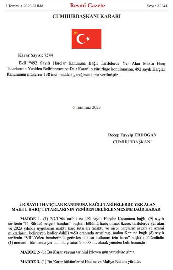 Noter, tapu, pasaport, vize harçları yüzde kaç arttı 2023? Pasaport harçları ne kadar, kaç TL 2023?