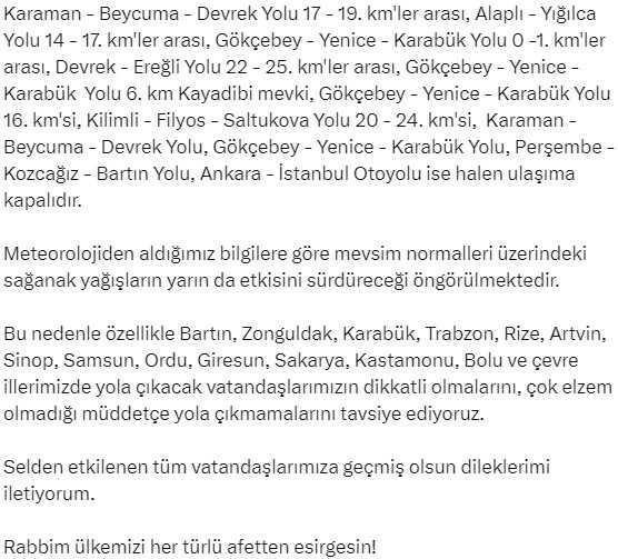 TEM Otoyolu'nda heyelan! Ankara-İstanbul yönü trafiğe kapandı