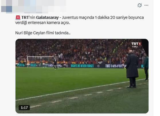 Galatasaray maçında TRT'den çile çıkaran yayın