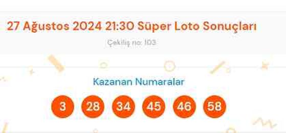 Süper Loto sonuçları açıklandı! 27 Ağustos Süper Loto kazanan numaralar neler? Süper Loto sonuçlarına ne zaman, nereden bakılır?