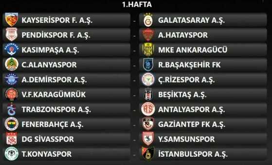Son Dakika: Süper Lig'de sezon fikstürü belli oldu