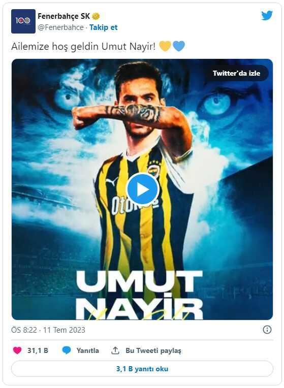 Fenerbahçe, Umut Nayir'i kadrosuna kattı! İşte Milli golcünün ilk sözleri