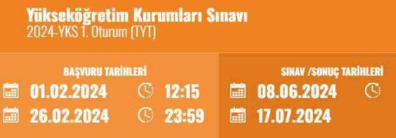 YKS başvuruları ne zaman bitiyor? TYT, AYT, YDT başvuruları ne zaman?