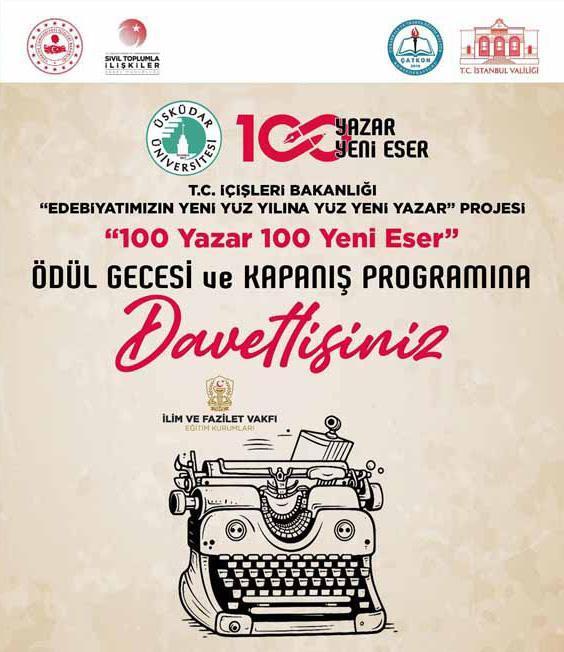 Türk edebiyatının yeni yüzyılına güçlü katkı: '100 Yazar 100 Yeni Eser' projesi ödül gecesi
