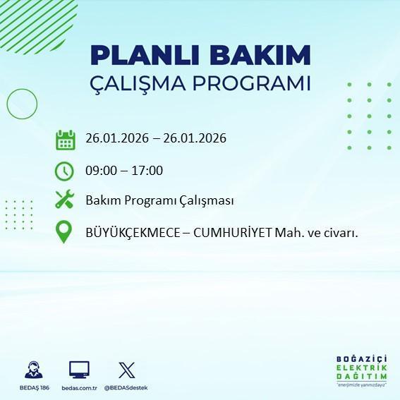İstanbul BEDAŞ elektrik kesintisi! 25-26 Ocak İstanbul'da elektrik kesintisi son dakika ne zaman bitecek, elektrikler ne zaman gelecek?