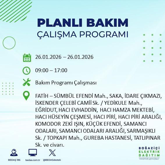 İstanbul BEDAŞ elektrik kesintisi! 25-26 Ocak İstanbul'da elektrik kesintisi son dakika ne zaman bitecek, elektrikler ne zaman gelecek?
