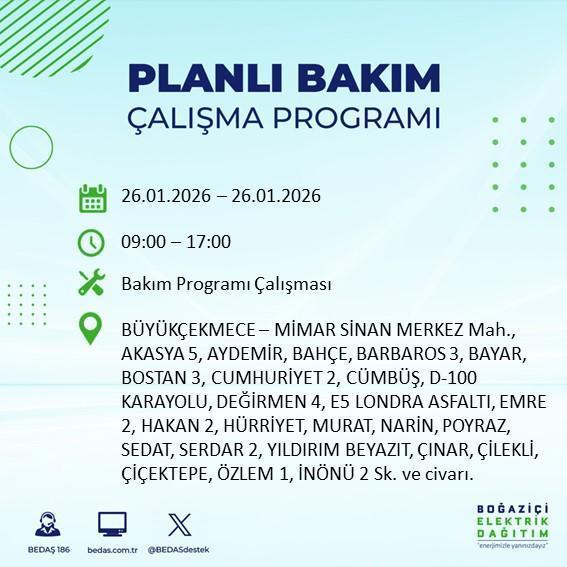 İstanbul BEDAŞ elektrik kesintisi! 25-26 Ocak İstanbul'da elektrik kesintisi son dakika ne zaman bitecek, elektrikler ne zaman gelecek?