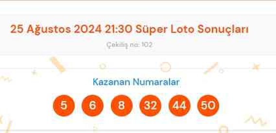 Süper Loto sonuçları açıklandı! 25 Ağustos Süper Loto kazanan numaralar neler? Süper Loto sonuçlarına ne zaman, nereden bakılır?