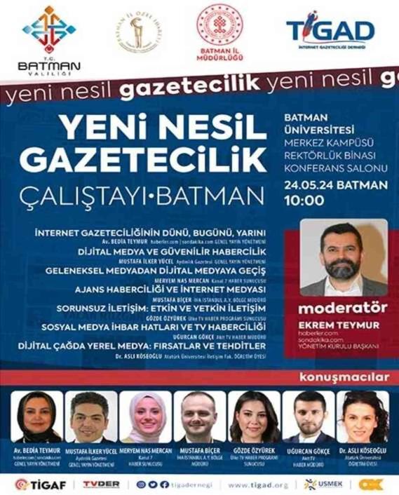 İnternet medyası Batman'da bir araya geliyor! Haberler.com'un da yer aldığı konferansta yeni nesil gazetecilik ele alınacak