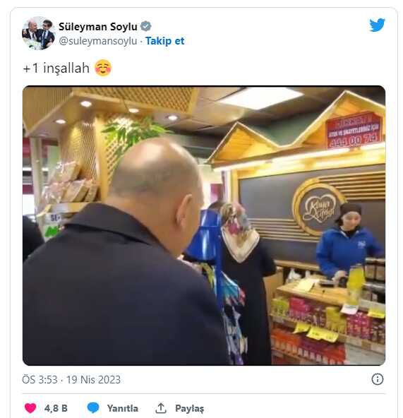 Kararsız seçmeni ikna eden Bakan Soylu o anları sosyal medya hesabından paylaştı