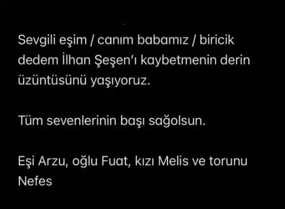 İlhan Şeşen öldü mü? İlhan Şeşen neden öldü, hastalığı neydi?