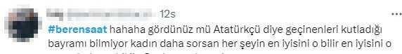 Bayramları karıştıran Beren Saat, 19 Mayıs yerine 23 Nisan'ı kutladı