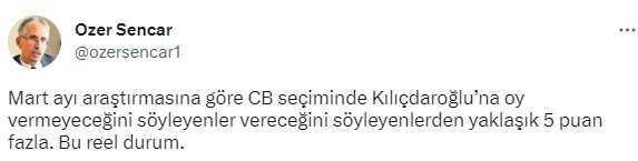 Metropoll son seçim anketi 2023! Metropoll kurucusu Özer Sencar, son anket sonuçlarını paylaştı! Metropoll son anket sonuçları nedir?