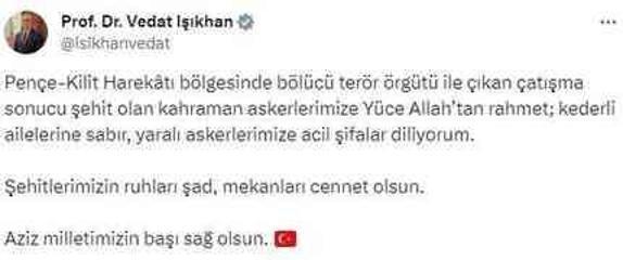 5 askerimizin şehit olması sonrası siyasilerden art arda başsağlığı mesajı