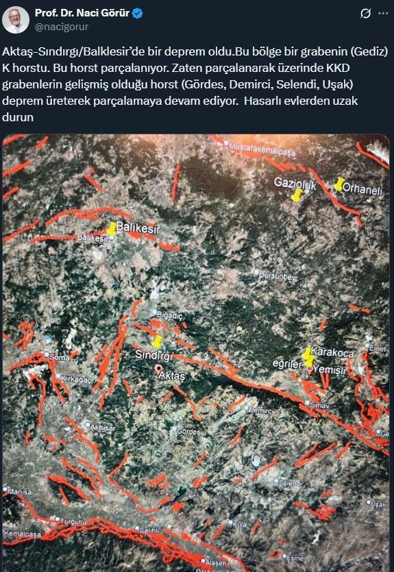 6.1'lik depremin ardından Naci Görür'den endişelendiren ilk yorum