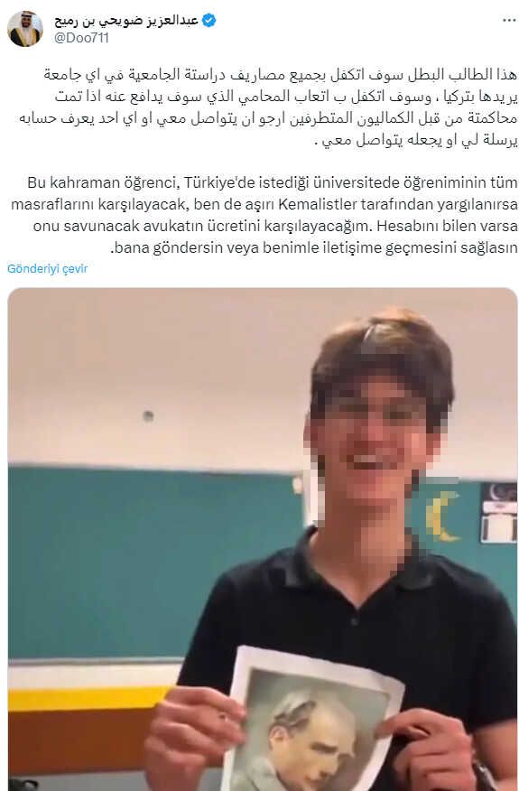 Atatürk'e hakaret eden Kuveytli Abdülaziz Alhajri hakkında suç duyurusunda bulunuldu