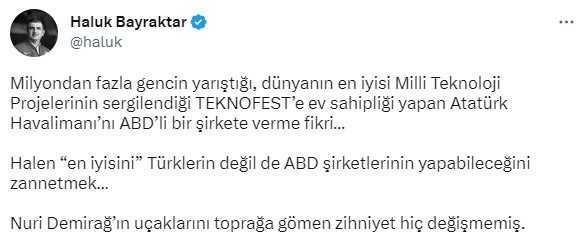 'Bizim için çok değerlisiniz' diyen Kılıçdaroğlu'na Haluk Bayraktar'dan yanıt gecikmedi