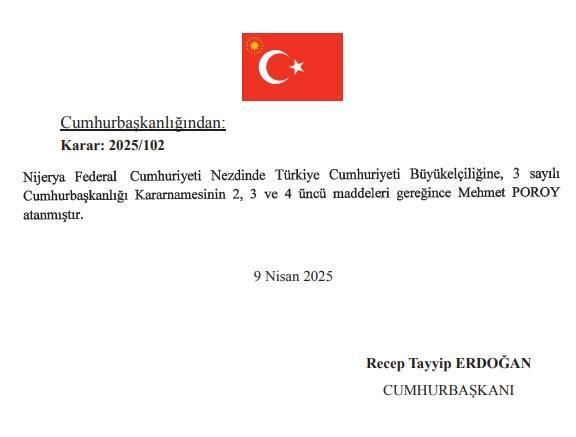Yeni Nijerya Büyükelçisi Mehmet Poroy kimdir? Mehmet Poroy hayatı ve biyografisi!