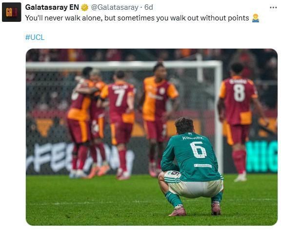 Galatasaray'dan Liverpool'u çıldırtacak paylaşım