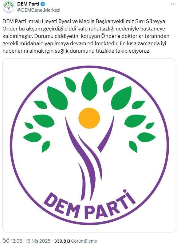 Sırrı Süreyya Önder ameliyata alındı