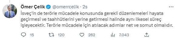 AK Parti'li Çelik: Finlandiya'yı NATO'ya üyeliği sebebiyle tebrik ediyoruz