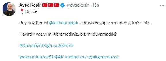 Kılıçdaroğlu'nun konuştuğu alanın tam karşısına Demirtaş pankartı asıldı