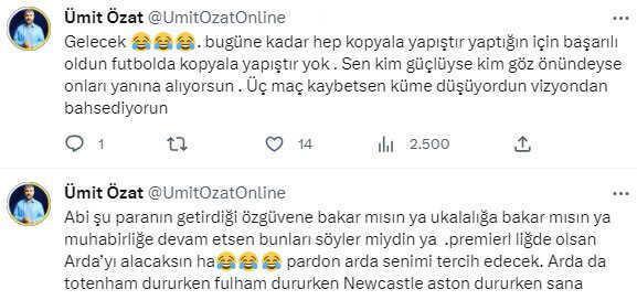 Acun Ilıcalı'nın Fenerbahçe ve Arda Güler sözleri sonrası Ümit Özat çılgına döndü: Ukalalığa bak