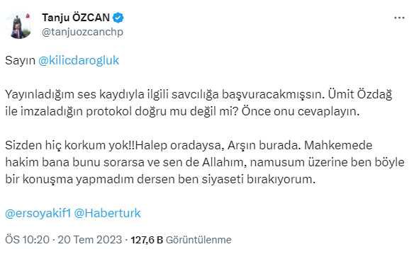Tanju Özcan'dan Kılıçdaroğlu'na yönelik art arda paylaşımlar: Zavallısın, utanmadan yalan üstüne yalan söylüyorsun