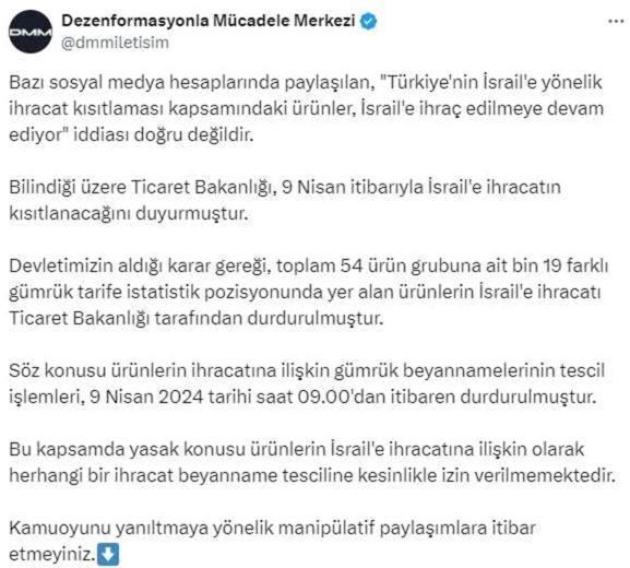 Kısıtlama kapsamındaki ürünlerin ihracatı devam mı ediyor? İsrail iddiasına art arda yalanlamalar geldi