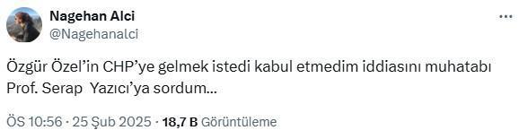AK Parti'ye katılan Serap Yazıcı: CHP'ye geçmemi Özgür Özel teklif etti