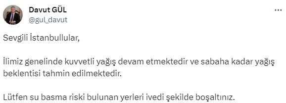 İstanbul'a uyarılar peş peşe geldi: Yağış sabah saatlerine kadar sürecek